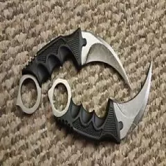 LOT OF 2 KNIVES COMBAT KARAMBIT Survival Hunting BOWIE Fixed Blade w/ SHEATH