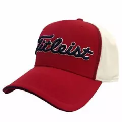 NEW! TITLEIST Unisex Stretch Tech Hat-Red/White/Navy [L/XL]