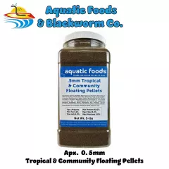 .5mm Tropical & Community Floating Pellets for Tetras, Guppies, & Platys. WL-JAR