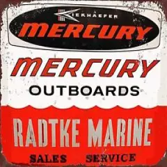 Mercury Outboards Marina Boating Fishing Outdoors Metal Sign 8 x 12 Inches