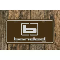 BANDED GEAR OUTDOORS ALUMINUM LOGO LICENSE PLATE - TRUCK - ATV - TRAILER