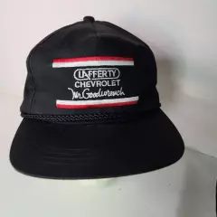 Lafferty Chevrolet Mr Goodwrench Ball Cap Hat Truckers 1980s Korea Adj Vintage