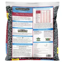 Pennington Select Black Oil Sunflower Seed Dry Wild Bird Feed 40lb Bag