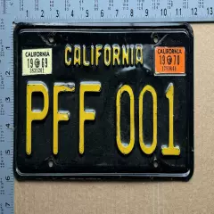 1970 California license plate PFF 001 NUMBER ONE 16066