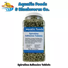 Spirulina Adhesive Tablets for Bottom Feeders, Tropical Fish & More. WL-JAR