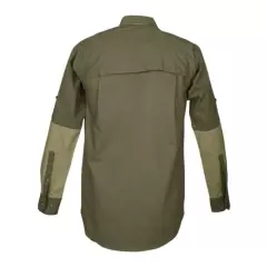 TAG SAFARI Mens Clay Bird Long Sleeve Moss/Khaki Shirt (MS-177L/S-P867-M/K)