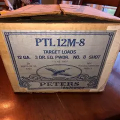 VINTAGE Shot Shell Shipping Box Empty PETERS 12GA. Nice Display