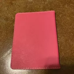 Passport Holder Pink Leather “another adventure, Y’all” In Gold Script