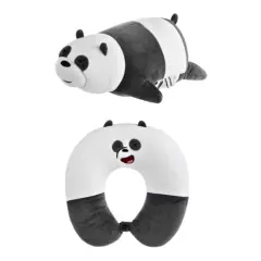 Miniso Pillow Neck Travel Plush We Bare Bears Support Head Panda Gizzly Ice Bear