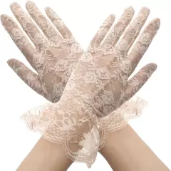 Lace Gloves,Lace Gloves Women,Tea Party Gloves,Bridal Wedding Sunblock Gloves, O