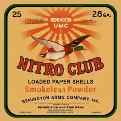 Reproduction Vintage Remington "Nitro Club" 28 Gauge Box Label Canvas Print