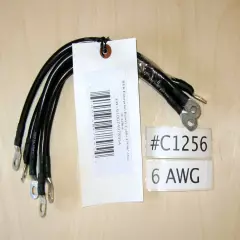 Battery Cable Set for Club Car, Yamaha 36 Volt 6 AWG. Made in USA. C1256-6