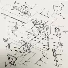 Exploded View Smith & Wesson Model No. 61 .22 Scort Pistol