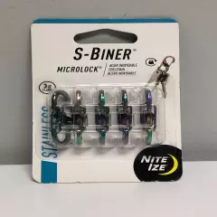 Nite Ize S-Biner MicroLock, Stainless Spectrum (5-Pack)