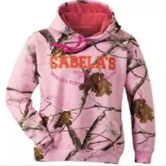 NWT Large Cabelas Women's Pink Camo Hoodie Sweatshirt Realtree Hunting Sexy