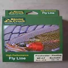 Stone Creek High Preformance WF-4-F Buckskin Fly Line 90 ft Floating