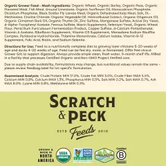 Scratch and Peck Feeds Organic Grower Mash Chicken Feed - 25-lbs - 17% Protei...