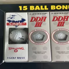 NIB Dunlop DDH III Golf Balls Lot of 12 Distance Monster & 3 Spalding EAGLE 4