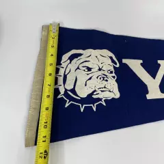 Vintage Pennant Yale UniversityBulldog Royal blue Collegiate 28" x 11" Flag