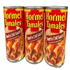 Hormel Beef Tamales Beef in Chili Sauce 15 oz ( 3 cans)