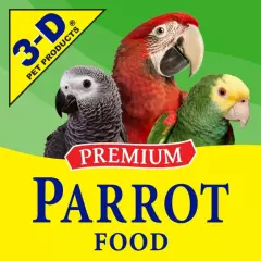 3-D Pet Products Premium Parrot Bird Food Seeds with Probiotics 8 lb. Bag