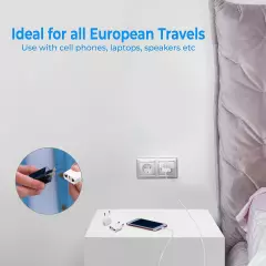 4 Pack European Travel Plug Adapter, US to Europe Adapter Type C Outlet Conve