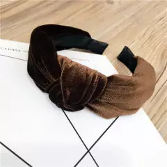 Women Bow Knot Cross Headband Twisted Hair Band Head Wrap Velvet Bow Headwear