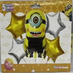 5 Pcs. Happy Birthday Minions Balloons / 5 globos de Minions