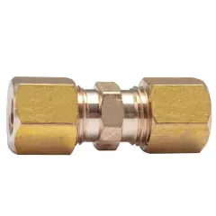 lot of 10 3/8 UNION COMPRESSION FITTINGS BRASS COUPLING 3/8" x 3/8"