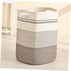 78L Laundry Hamper, 16x14x22 in Laundry Basket-Woven Rope Tall Laundry Brown