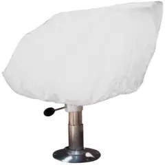 TAYLOR 40230 Boat FIXED BACK HELM/BUCKET Seat Cover WHITE