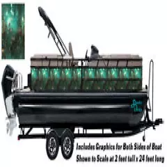 Green Brown Galaxy Nebula Star Graphic Kit Decal Fishing Boat Wrap Pontoon Vinyl