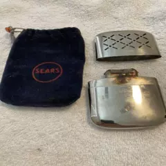 Vintage JC Higgins Sears Roebuck Metal Hand Warmer With Pouch Made In Japan