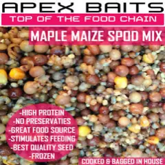 High Protein Cooked Maple Maize Particle Spod & Bait Boat Mix Carp Fishing