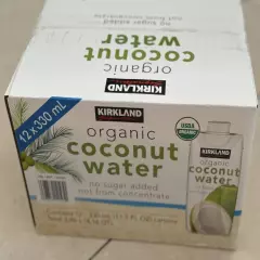 Kirkland Signature Organic Coconut Water, 11.1 Fluid Ounce (Pack of 12) June 25