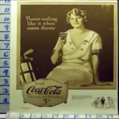 1923 GOLF WOMAN SPORT COKE SODA POP BOTTLE ATLANTA GEORGIA VINTAGE AD AQ99