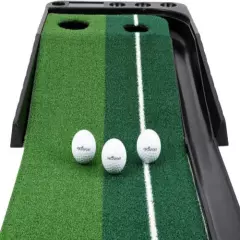 Indoor Golf Putting Green Portable Mat with Auto Ball Return Mini Golf Practice