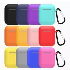 Case For Apple AirPods Silicone Protective Cover With Carabiner 1st & 2nd Gen