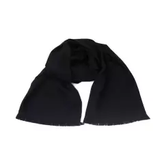 Philipp Plein Elegant Fringed Logo Scarf - Scarves & Shawls - Black -Size One