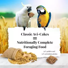 Lafeber's Classic AVI-Cakes Bird Food For Macaws & Cockatoos 1-Pound - 3 Pack