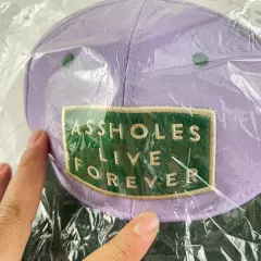 AHoles Live Forever Baseball Cap Men's Purple Black Adjustable Snapback Hat