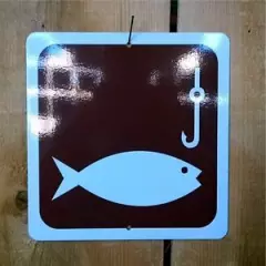 Fish Fishing Recreation Symbol Highway Route Sign