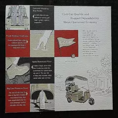 c1955 CLUB CAR E-Z-GO GOLF CART BROCHURE PRE TEXTRON AUGUSTA GA GEORGIA BROCHURE