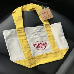 Trader Joe’s Mini Canvas Tote Bag Set Of 4 - Brand New - All Colors