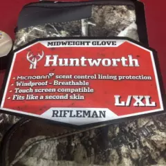 Huntworth Midweight Rifleman Glove L/XL Scent Control 