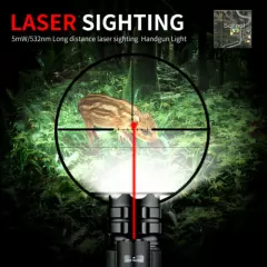 600 Lumens Compact Green Red Laser Gun Weapon Pistol Light LED Flashlight Combo