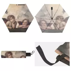 Cherubs Raphael Umbrella Sistine Chapel Madonna Gift Thinking Putti, Baroque,Bor