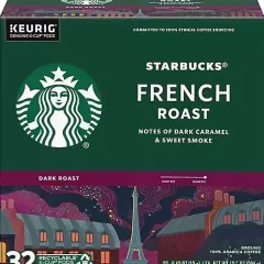 Starbucks French Roast, Dark Roast K-Cup Coffee Pods 132 K-Cups Pods