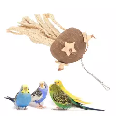 Coconut Shell Shredding Parrot Toy Safe Chewing Bird Shredding Toys For Bird