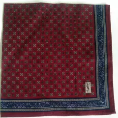 HANDKERCHIE RED CLASSIC PAISLEY PATTERNED COTTON 18"MEN'S POCKET SQUARE HANKY